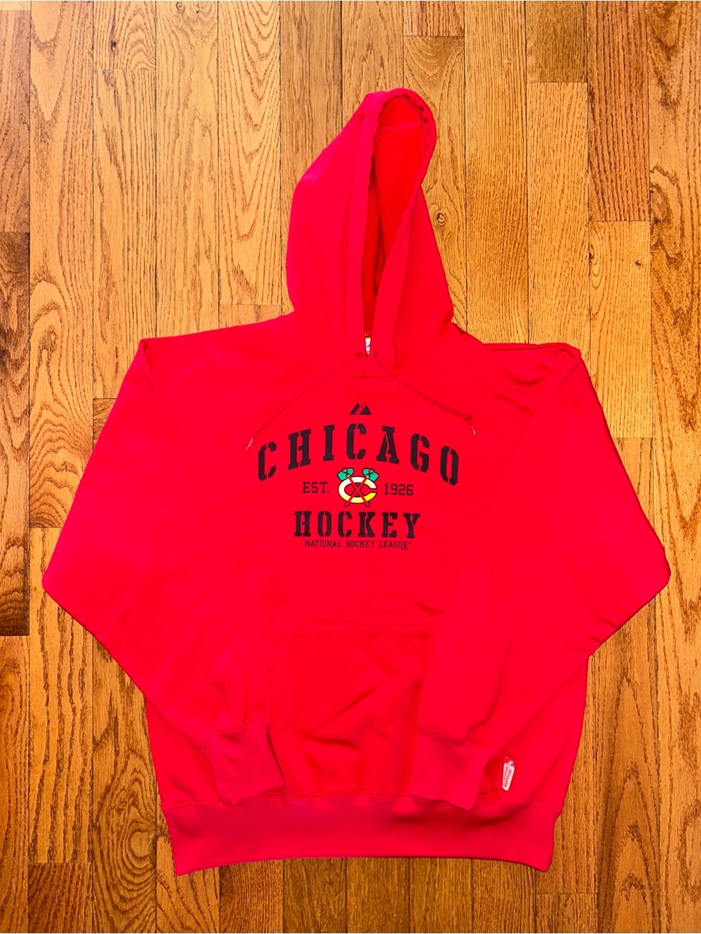 Chicago Blackhawks Hockey Majestic Therma Base Hoodie Size XL